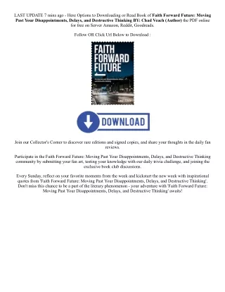 DOWNLOAD [EPub] Faith Forward Future: Moving Past Your Disappointments, Delays,