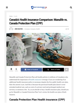 Family Coverage: Manulife vs CPP Health Plans for Households