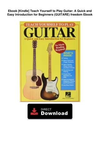 Ebook [Kindle]  Teach Yourself to Play Guitar: A Quick and Easy Introduction