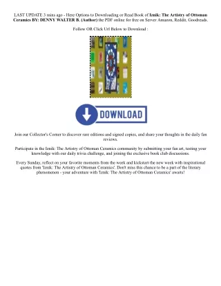 [PDF EPUB] Download Iznik: The Artistry of Ottoman Ceramics By  DENNY WALTER B.