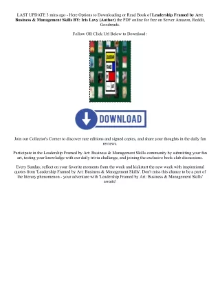 PDF [Download] Leadership Framed by Art: Business & Management Skills By  Iris L
