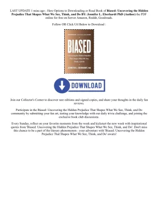 [PDF EPUB] Download Biased: Uncovering the Hidden Prejudice That Shapes What We
