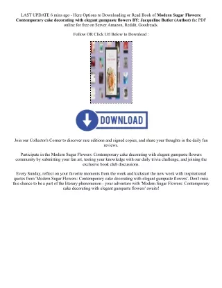 Download PDF Modern Sugar Flowers: Contemporary cake decorating with elegant gum