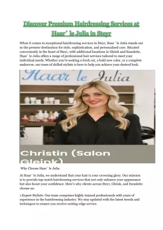 discover premium hairdressing services at haar