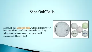 Vice Golf Balls