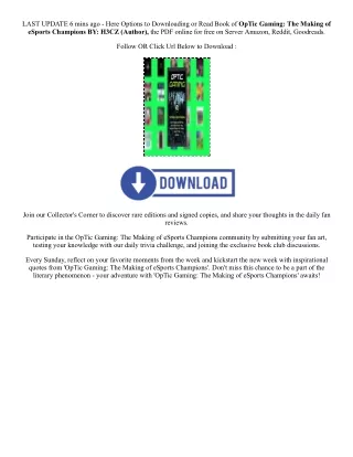 Download Pdf OpTic Gaming: The Making of eSports Champions By  H3CZ (Author),  F