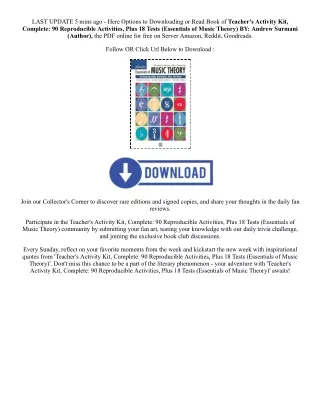 [PDF EPUB] Download Teacher's Activity Kit, Complete: 90 Reproducible Activities