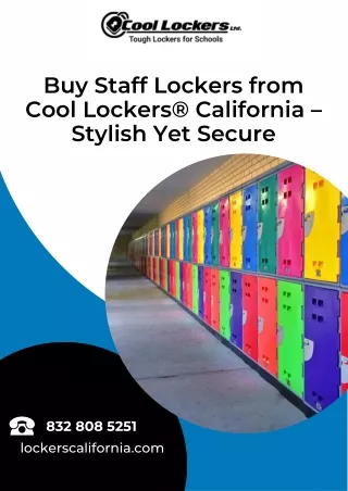 Buy Staff Lockers from Cool Lockers® California – Stylish Yet Secure
