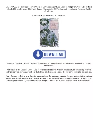 [PDF EPUB] Download Knight's Cross : Life of Field Marshal Erwin Rommel By  Davi