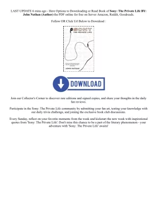 Download Pdf Sony: The Private Life By  John Nathan (Author)  Full Episode