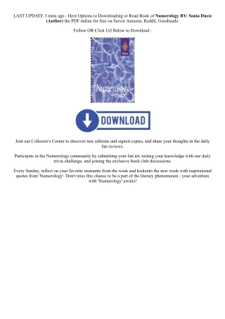 [PDF EPUB] Download Numerology By  Sonia Ducie (Author)  Full Episode