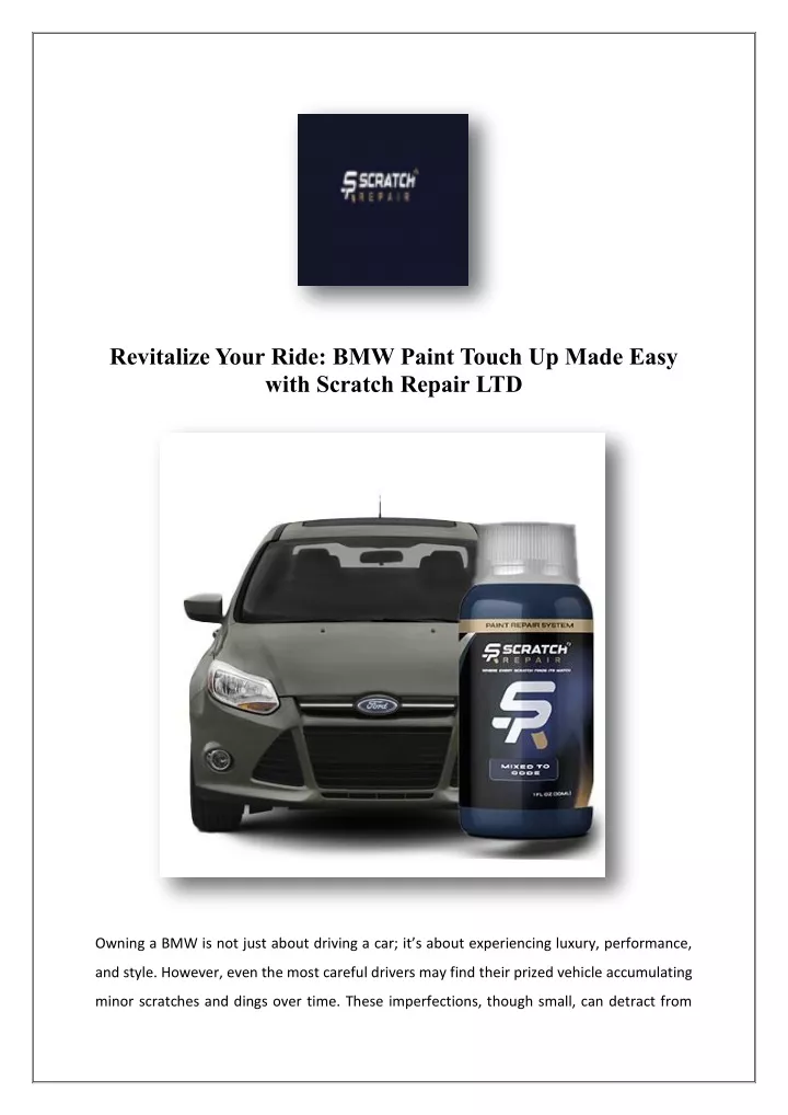 revitalize your ride bmw paint touch up made easy