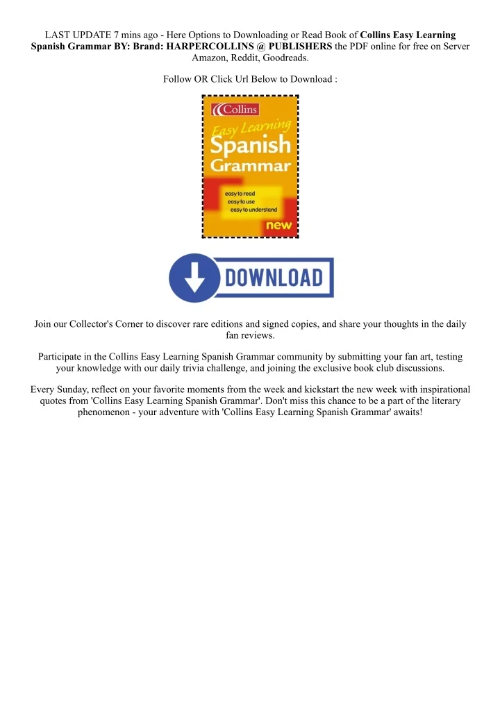 PPT download Pdf Collins Easy Learning Spanish Grammar By Brand Ppt download pdf collins easy learning spanish grammar by brand