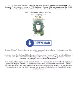 [PDF EPUB] Download Mog the Forgetful Cat: Everybody’s favourite cat – as seen o