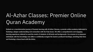 Al-Azhar Classes: Premier Online Quran Academy