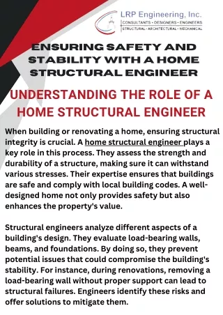 Ensuring Safety with a Home Structural Engineer