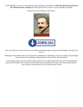 Download PDF Einstein: His Life and Universe By  Walter Isaacson (Author)  Full