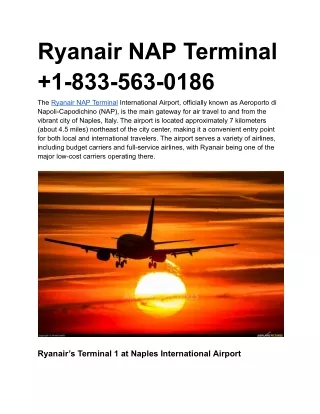 Ryanair NAP Terminal