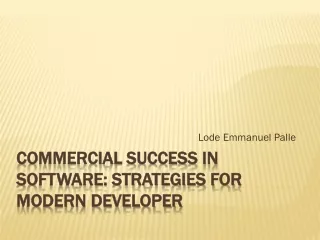 Commercial Success in Software