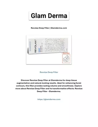 Revolax Deep Filler | Glamderma.com