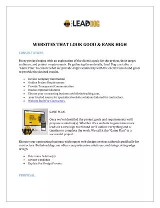 websites that look good rank high