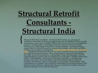 Structural Retrofit Consultants - Structural India