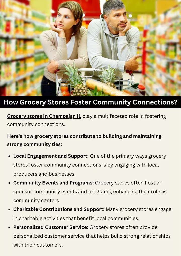 how grocery stores foster community connections