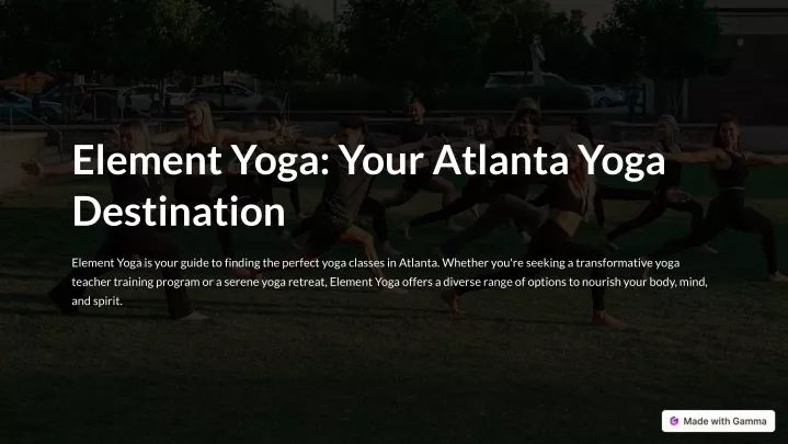 element yoga your atlanta yoga destination