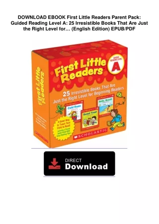 DOWNLOAD EBOOK  First Little Readers Parent Pack: Guided Reading Level A: 25