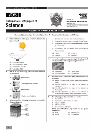 international olympiad of science ios 22