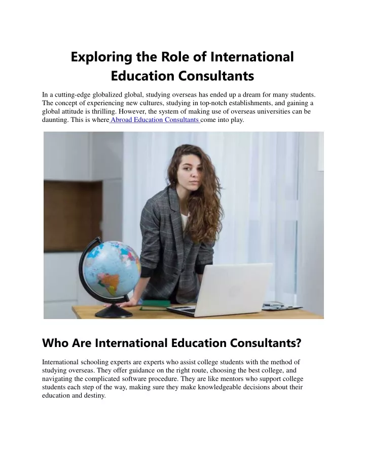 exploring the role of international education