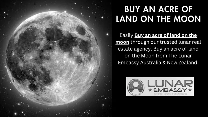 buy an acre of land on the moon