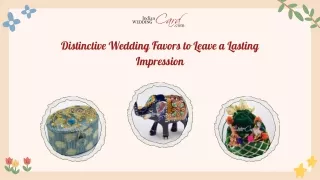 Distinctive Wedding Favors to Leave a Lasting Impression