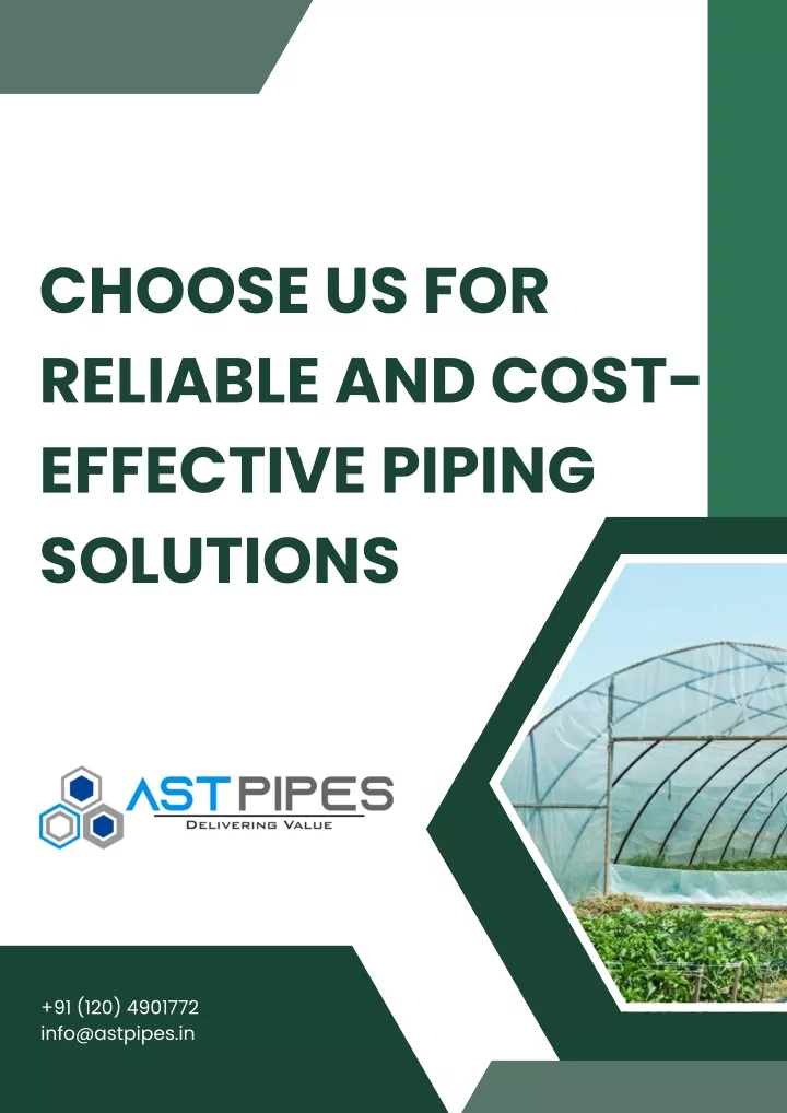 choose us for reliable and cost effective piping