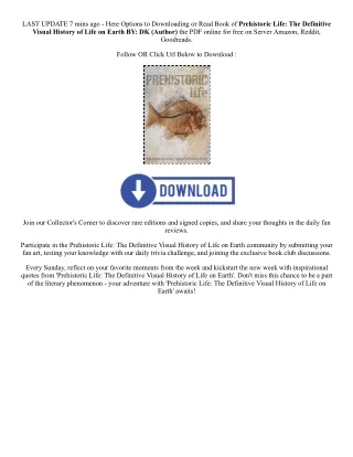 [PDF EPUB] Download Prehistoric Life: The Definitive Visual History of Life on E