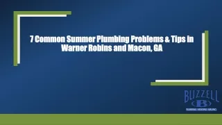 7 Common Summer Plumbing Problems & Tips in Warner Robins and Macon, GA