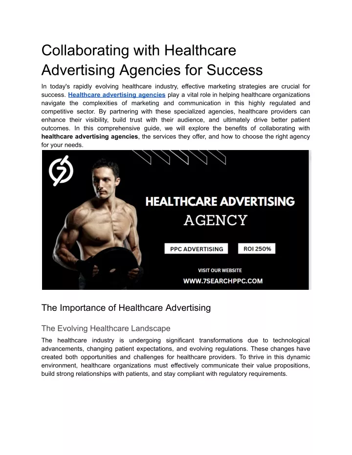 collaborating with healthcare advertising