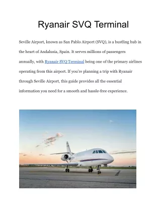 Ryanair SVQ Terminal