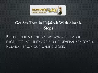 Sex Toys in Fujairah- Adultvibesuae