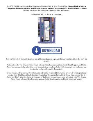 [PDF/Kindle] Book The Elegant Pitch: Create a Compelling Recommendation, Build B
