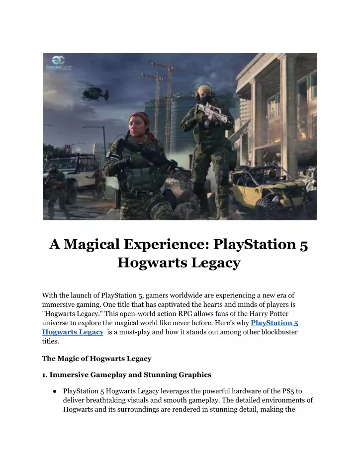 a magical experience playstation 5 hogwarts legacy