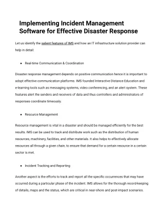 implementing incident management software