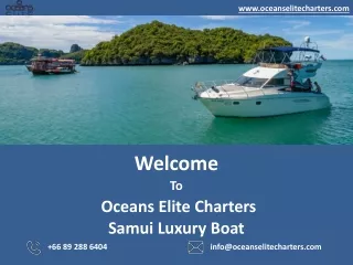 Samui Luxury Boat-Oceanselitecharters