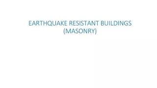 earthquake resistant buildings masonry