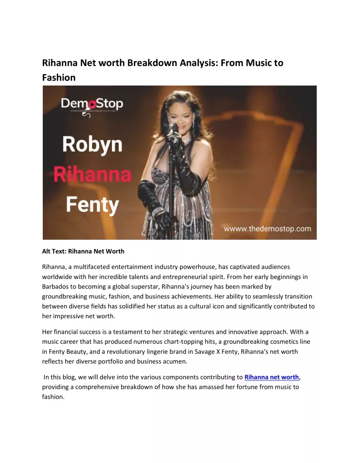 rihanna net worth breakdown analysis from music