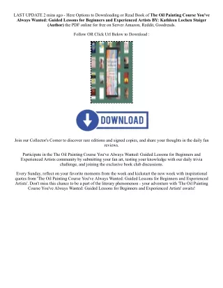 Download PDF The Oil Painting Course You've Always Wanted: Guided Lessons for Be