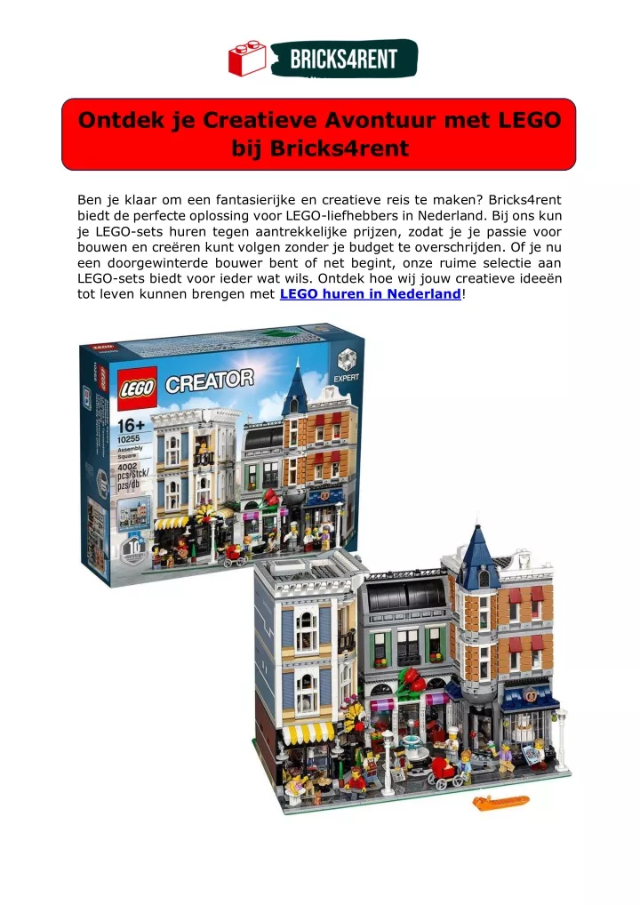 ontdek je creatieve avontuur met lego