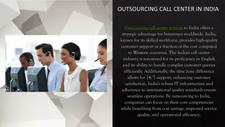 outsourcing call center in india