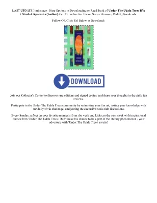 PDF [Download] Under The Udala Trees By  Chinelo Okparanta (Author)  Full Episod