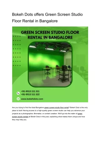 bokeh dots offers green screen studio floor